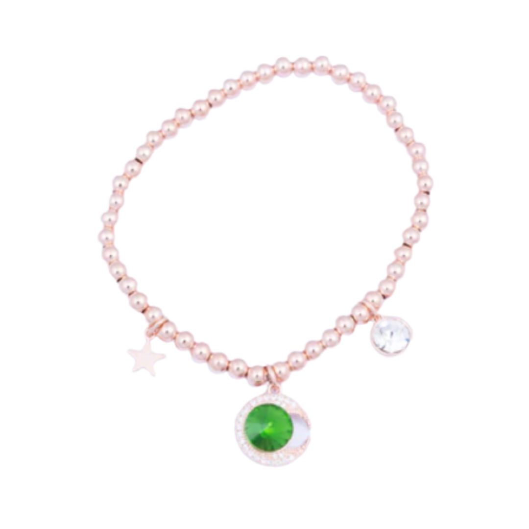 KNIGHT & DAY GREEN MOON CRYSTAL BRACELET