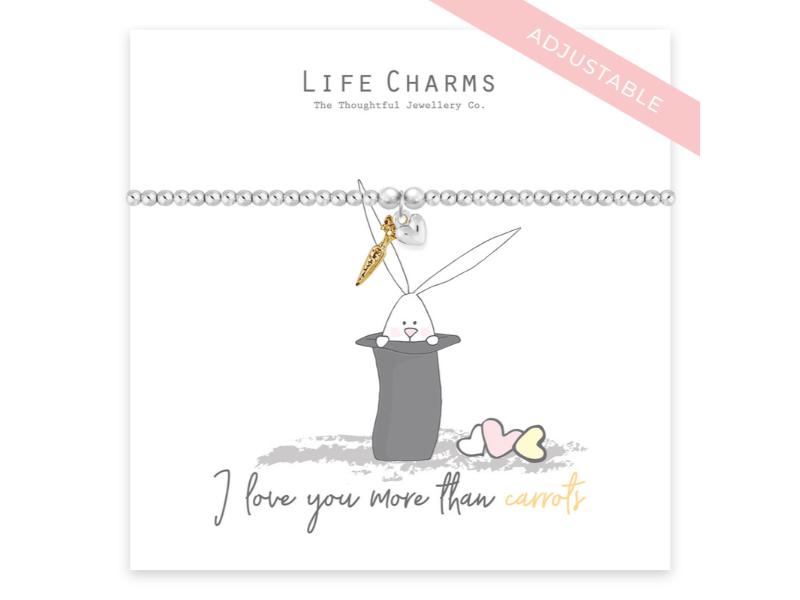 LIFE CHARMS BRACELET I LOVE YOU MORE THAN CARROTS