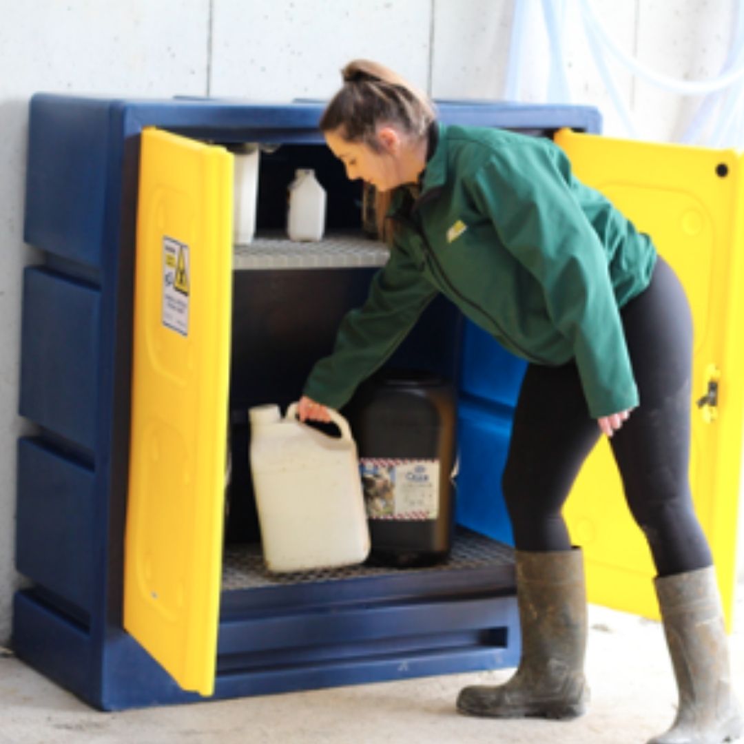 JFC Chemical Storage Cabinet (Navy & Yellow)