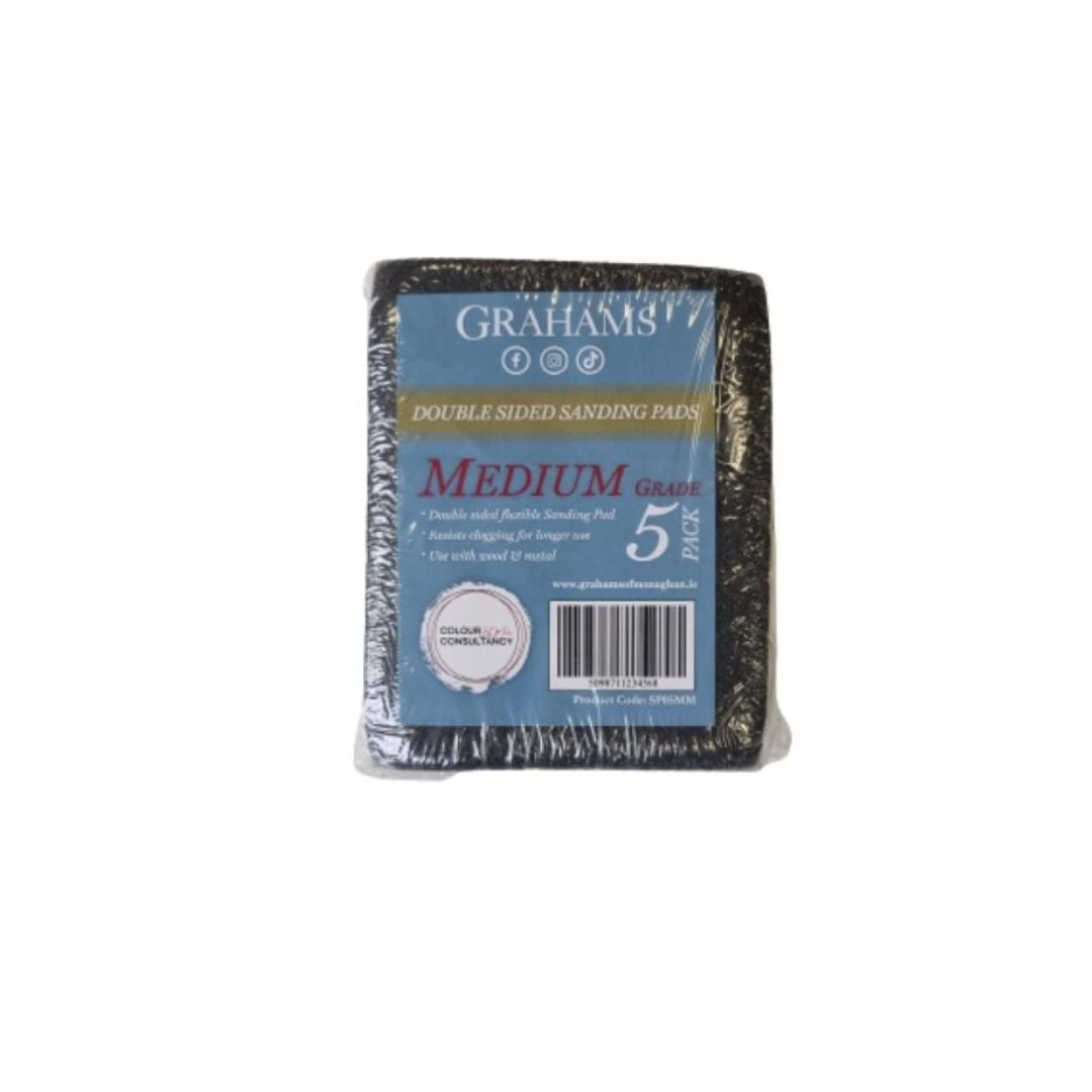 GRAHAMS SANDING PADS MEDIUM GRADE | 5 PACK