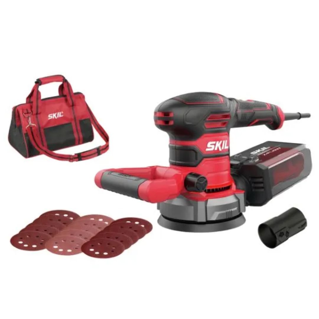 SKIL 7480DA 125MM RANDOM ORBITAL SANDER 400W & 15X SANDING PAPER | SR1E7480DA