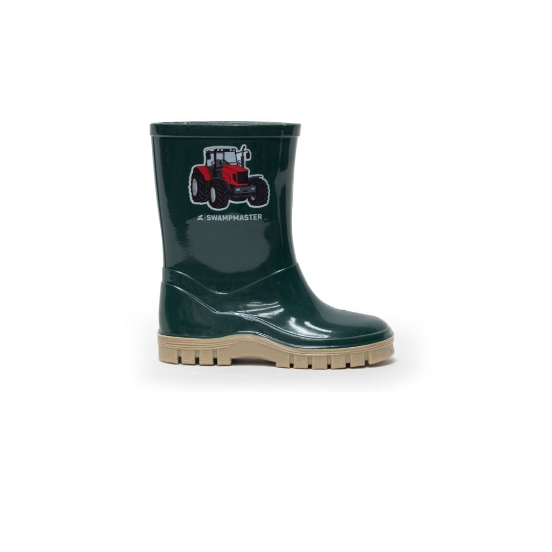 Xpert Swampmaster Junior Tractor Wellingtons Green/Beige