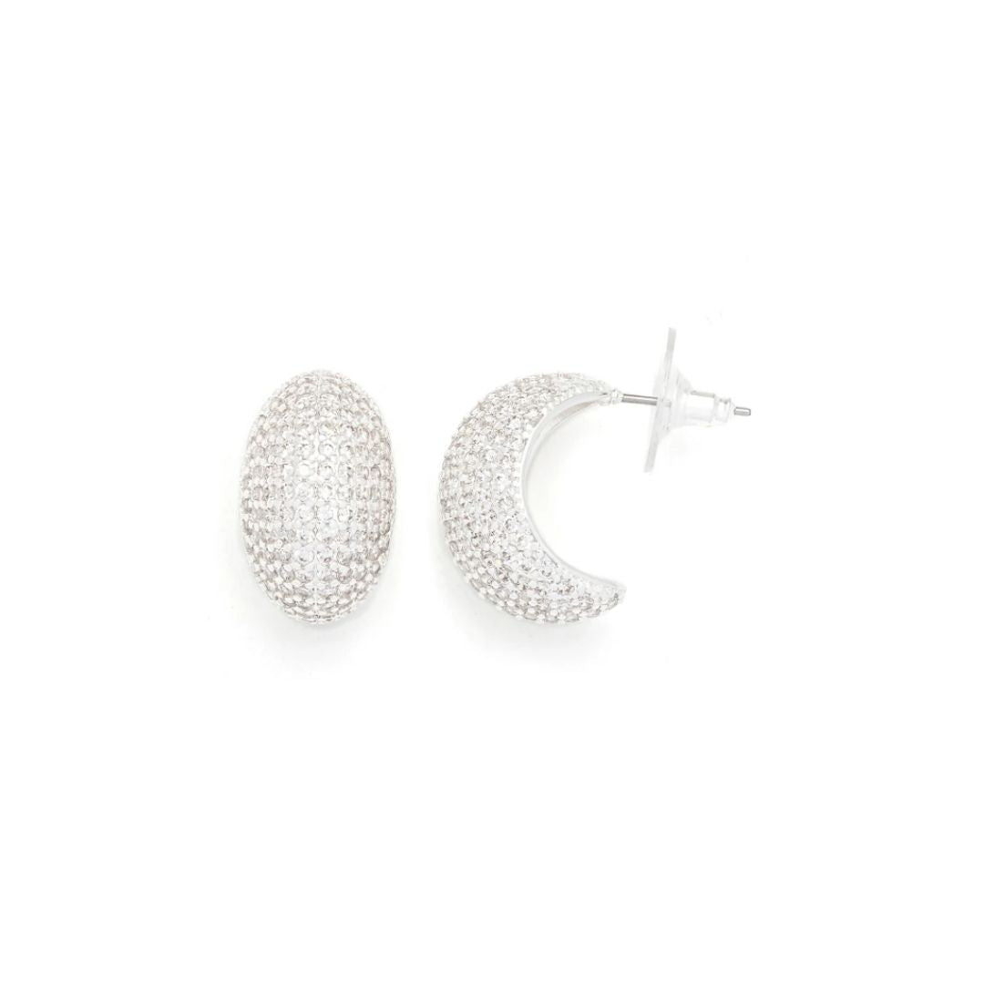 Knight & Day Crystal Encrusted Chunky Hoop Earrings
