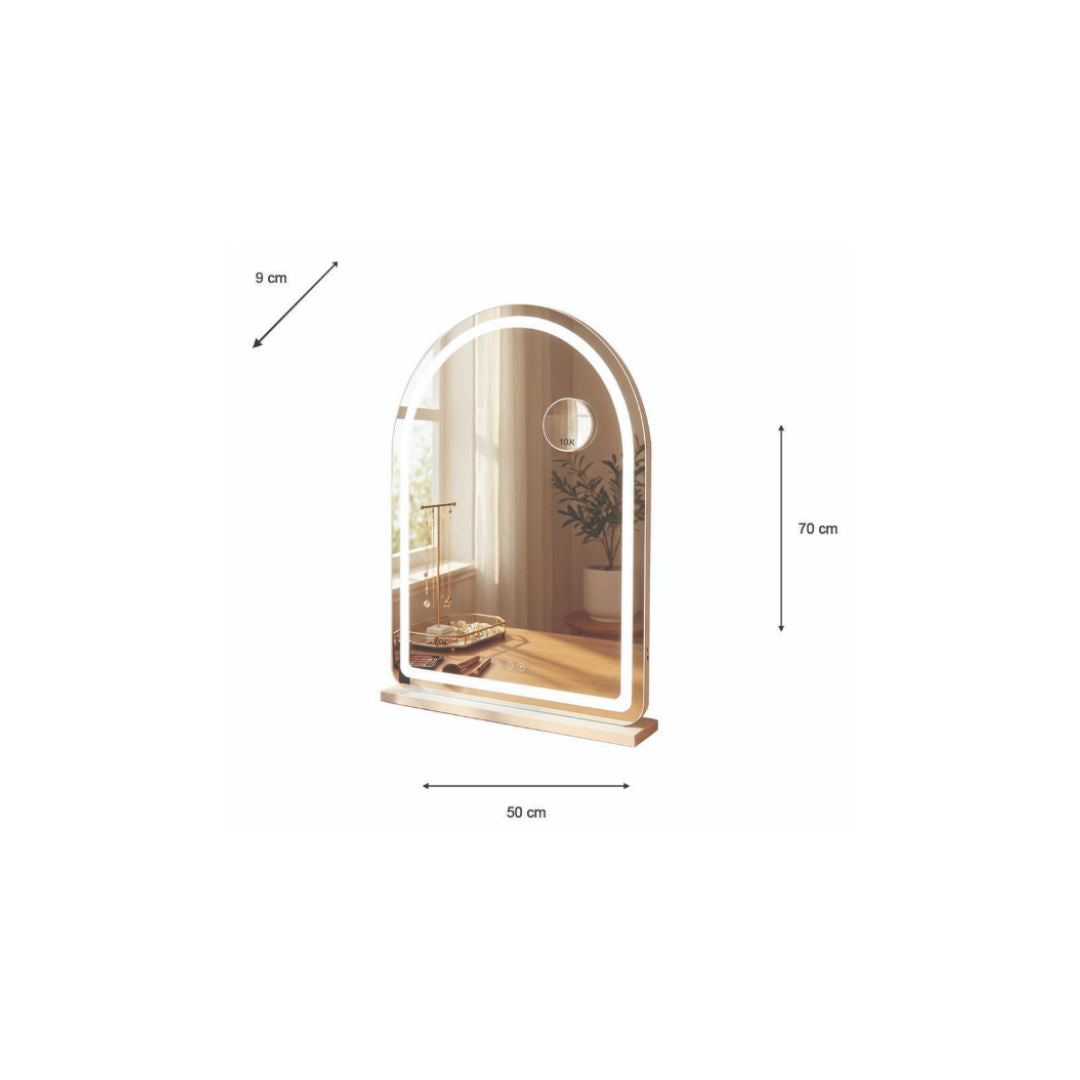 Tara Lane Hollywood arch vanity mirror white