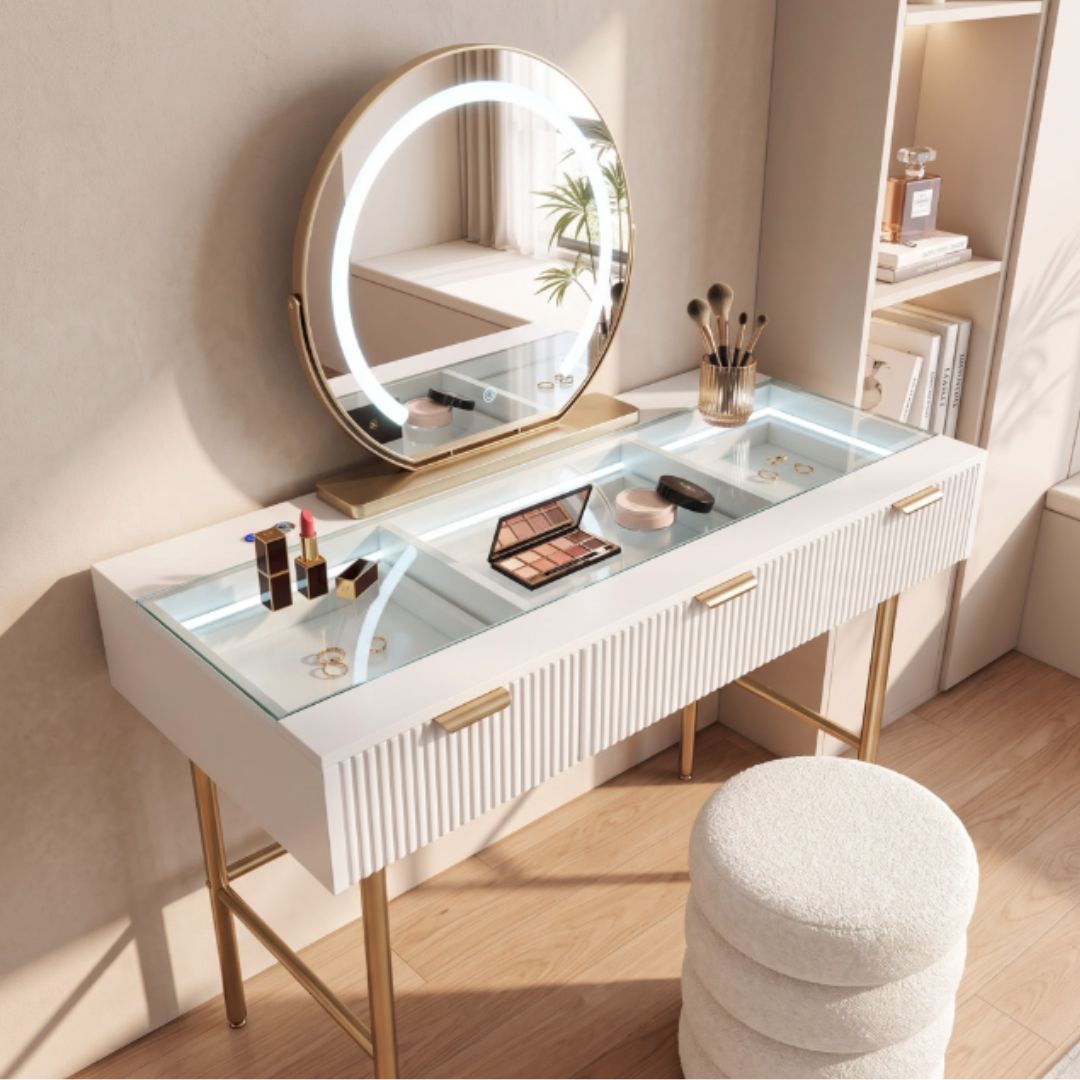 Gia Plus Hollywood Dressing Table & Stool Set