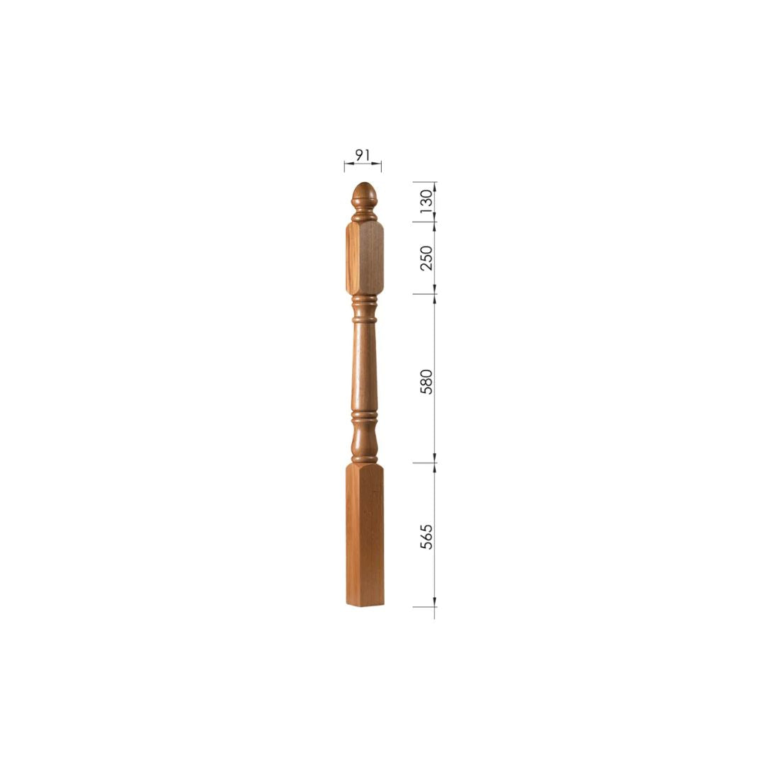George Quinn Achill Long Square Full Newel Post