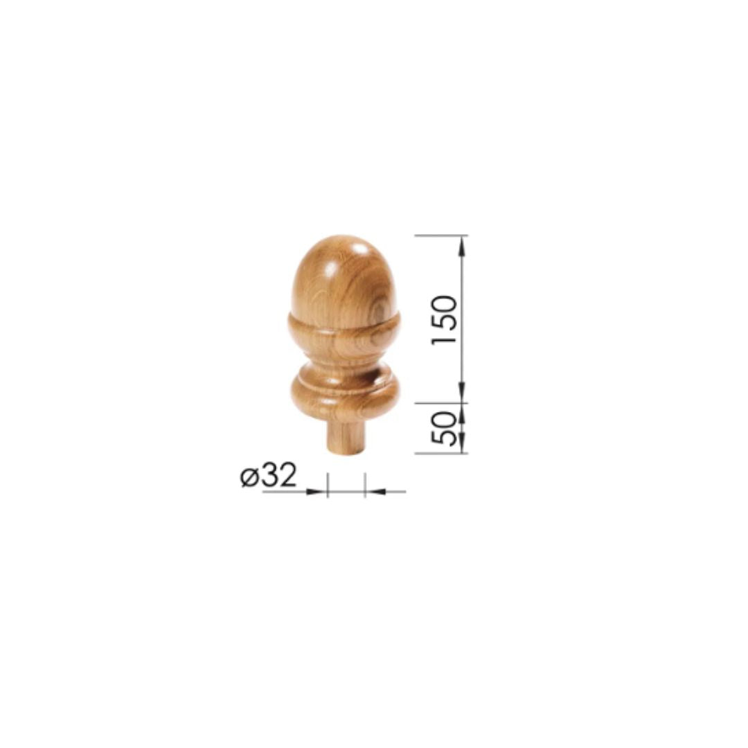 George Quinn Acorn Top Newel Post Caps