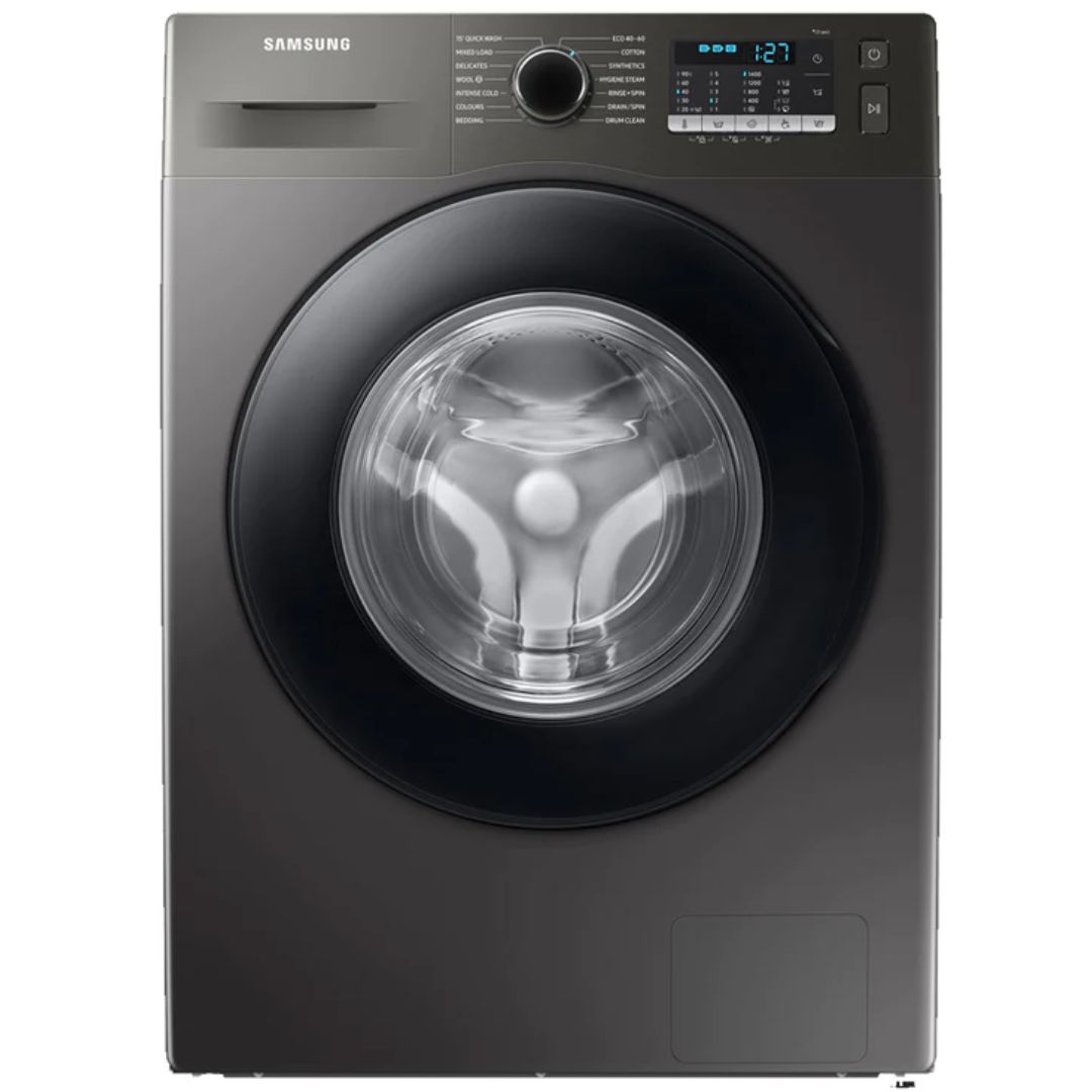 SAMSUNG 9KG 1400 SPIN WASHING MACHINE GRAPHITE WITH ECOBUBBLE | WW90TA046AN/EU