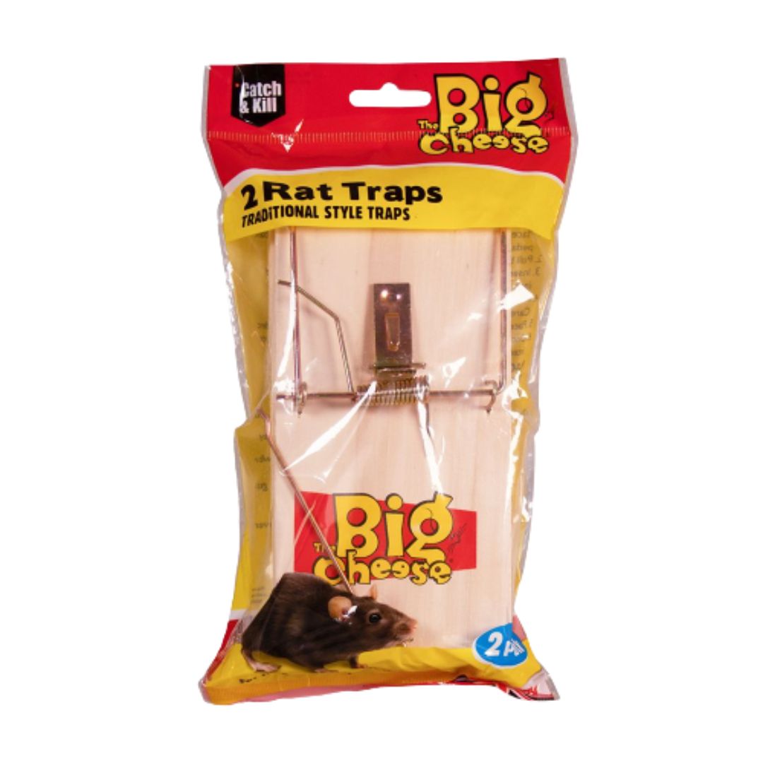 BIG CHEESE WOODEN RAT TRAP 2 PACK