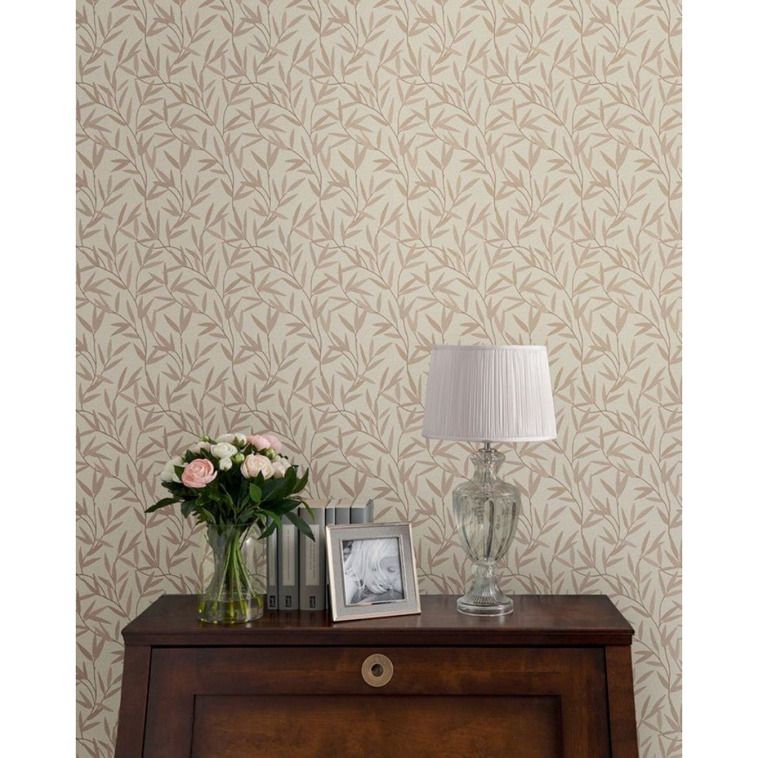 LAURA ASHLEY WILLOW LEAF NATURAL WALLPAPER